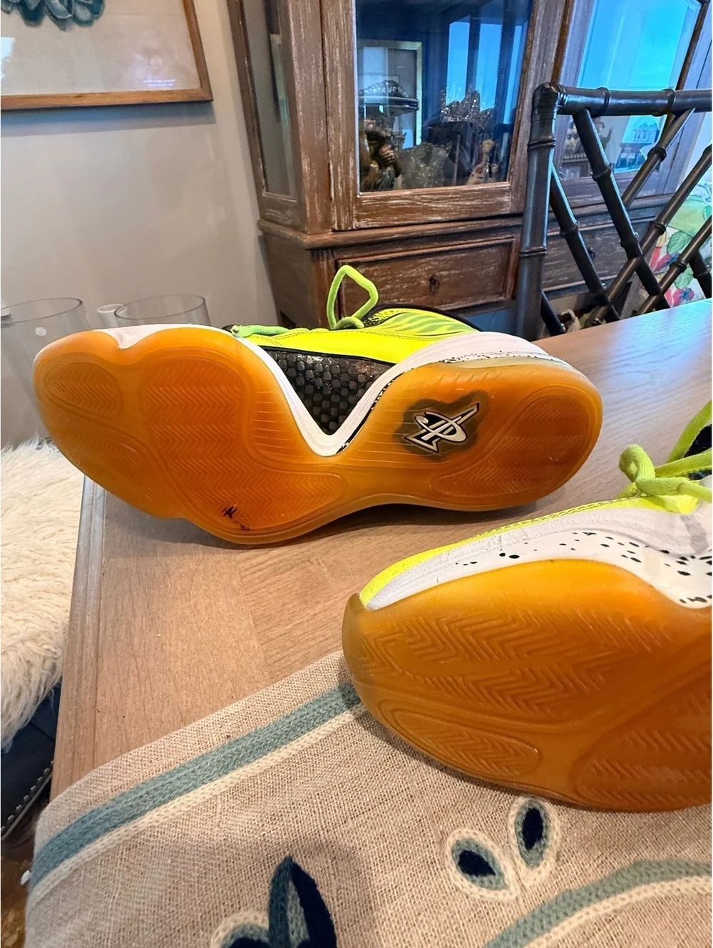 Nike Air Penny V HL Highlighter Volt Basketball Sneakers